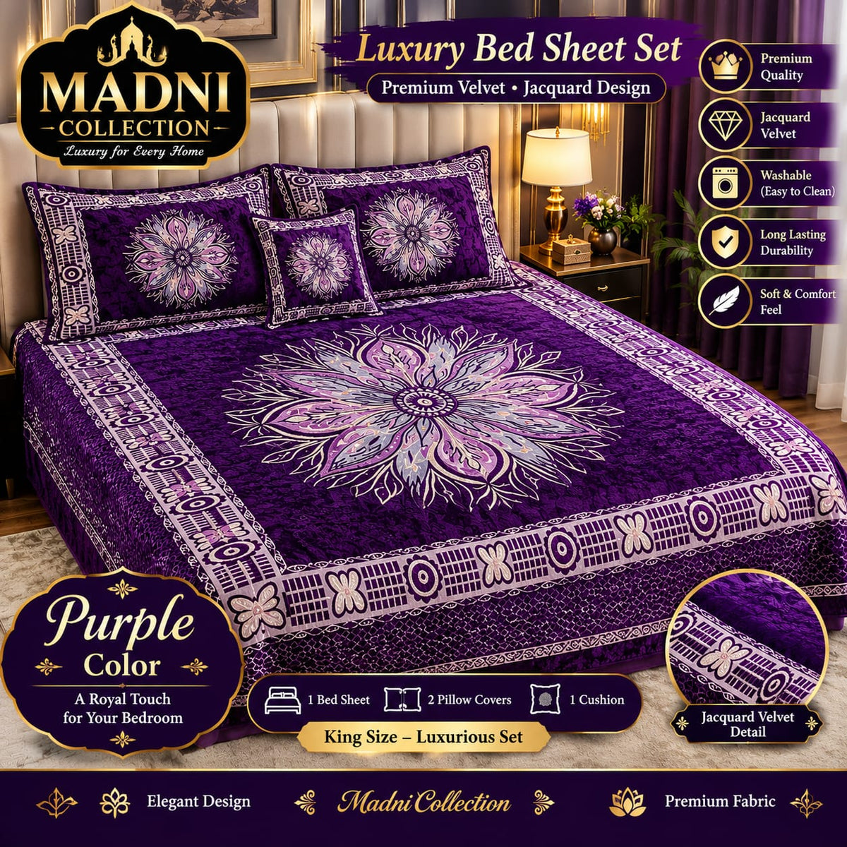 Bedsheets Velvet 4 pcs