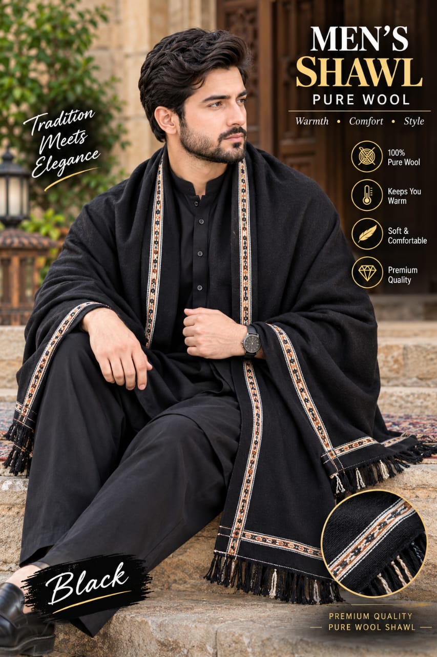 Men Shawl Pure Wool